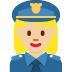 👮🏼‍♀️ woman police officer: medium-light skin tone display on Twitter